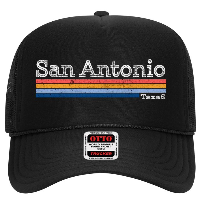 Retro Vintage 80s Style San Antonio Texas Logo Trucker Hat