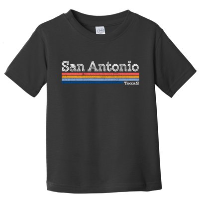 Retro Vintage 80s Style San Antonio Texas Logo Toddler T-Shirt