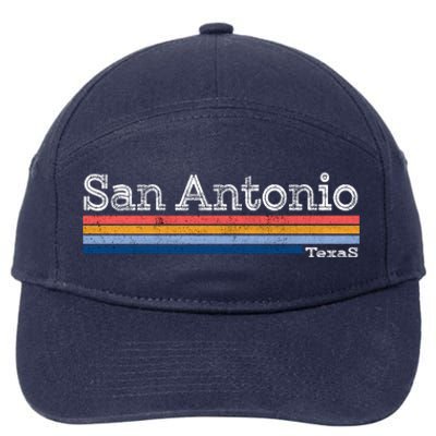 Retro Vintage 80s Style San Antonio Texas Logo 7-Panel Snapback Hat