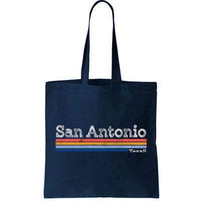 Retro Vintage 80s Style San Antonio Texas Logo Tote Bag