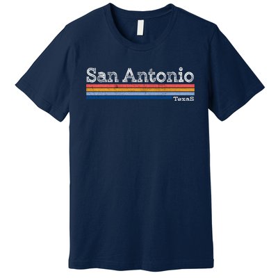 Retro Vintage 80s Style San Antonio Texas Logo Premium T-Shirt