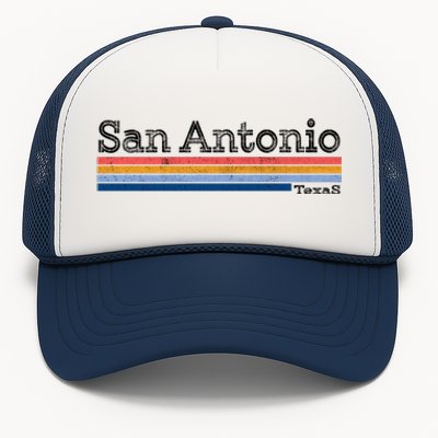 Retro Vintage 80s Style San Antonio Texas Logo Trucker Hat