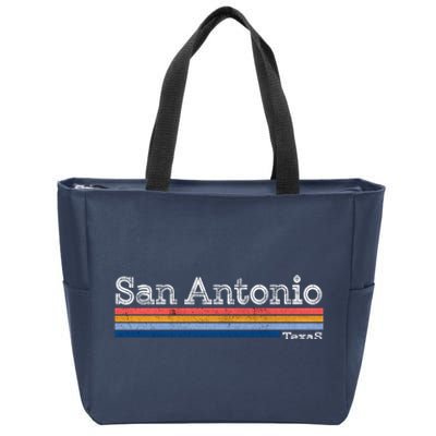 Retro Vintage 80s Style San Antonio Texas Logo Zip Tote Bag