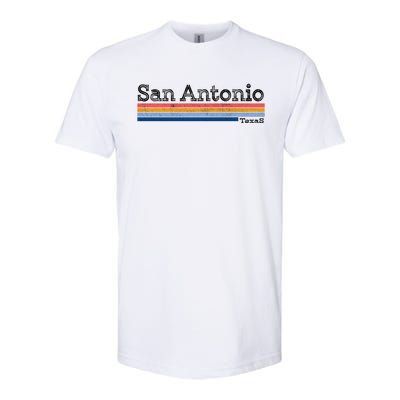 Retro Vintage 80s Style San Antonio Texas Logo Softstyle® CVC T-Shirt