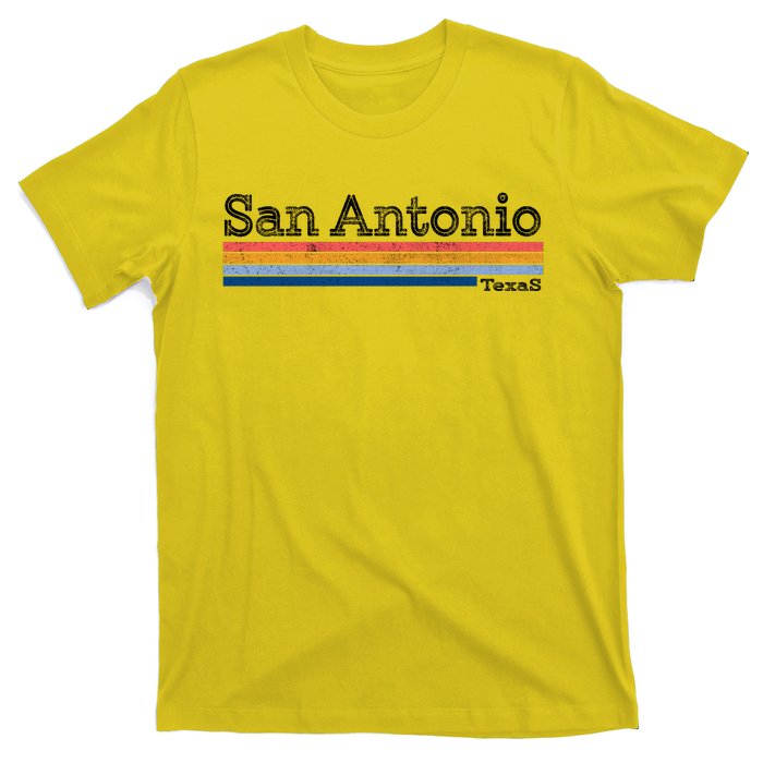 Retro Vintage 80s Style San Antonio Texas Logo T-Shirt