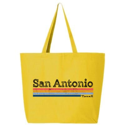 Retro Vintage 80s Style San Antonio Texas Logo 25L Jumbo Tote