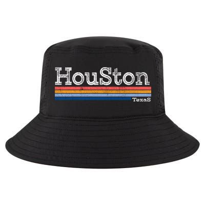Retro Vintage 80s Style Houston Texas Logo Cool Comfort Performance Bucket Hat