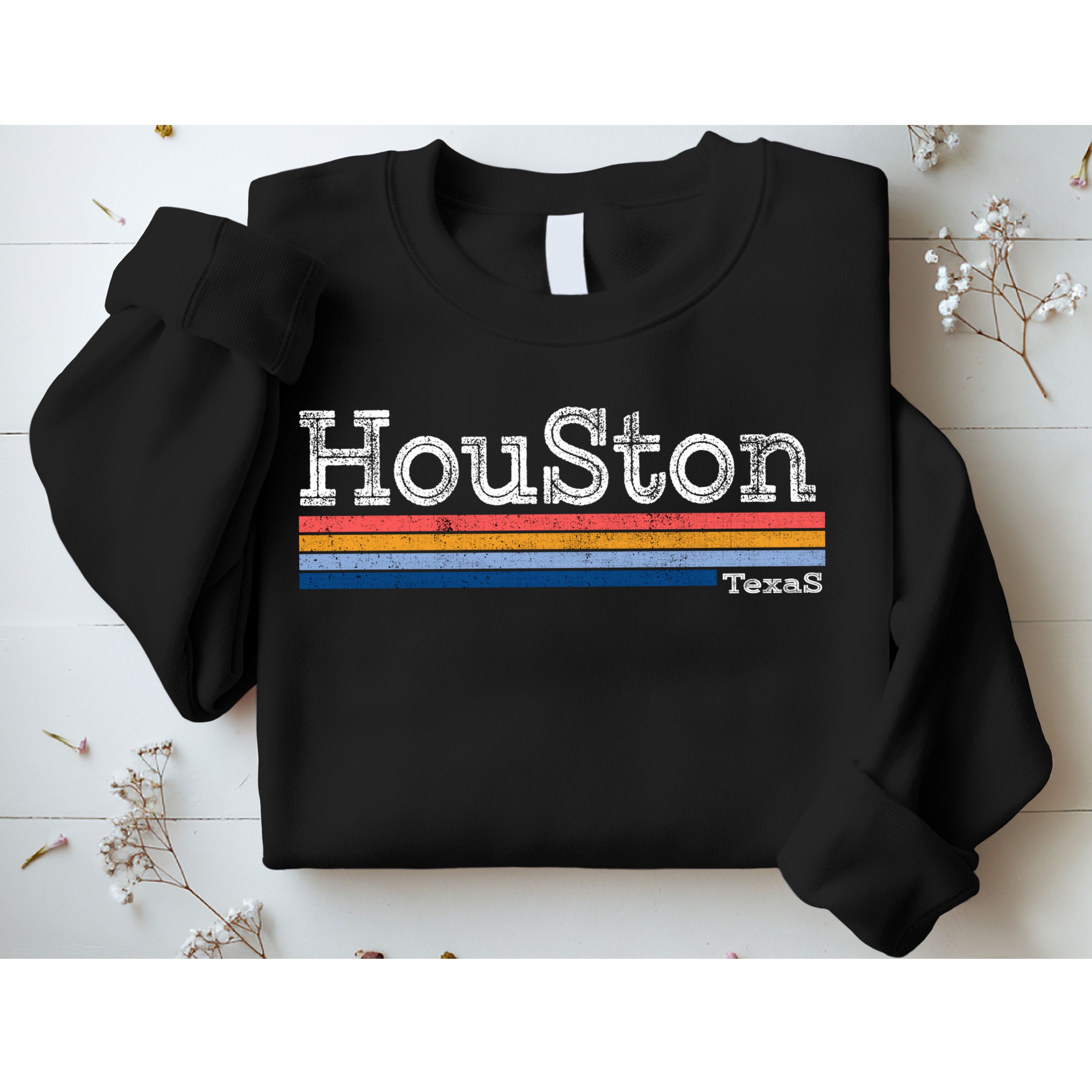 Retro Vintage 80s Style Houston Texas Logo Sweatshirt