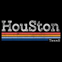 Retro Vintage 80s Style Houston Texas Logo Drawstring Bag
