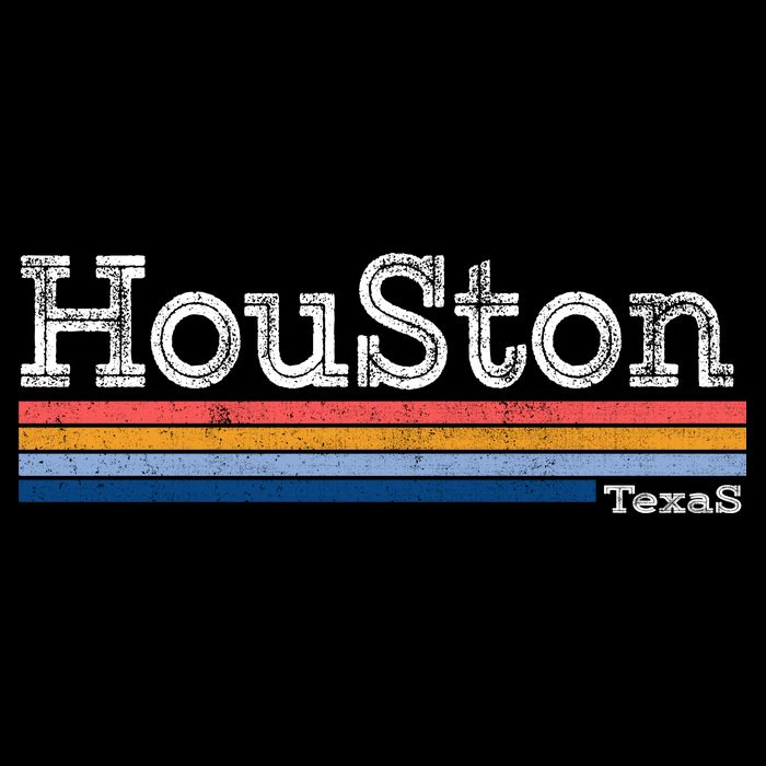 Retro Vintage 80s Style Houston Texas Logo Drawstring Bag