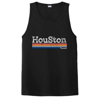 Retro Vintage 80s Style Houston Texas Logo PosiCharge Competitor Tank