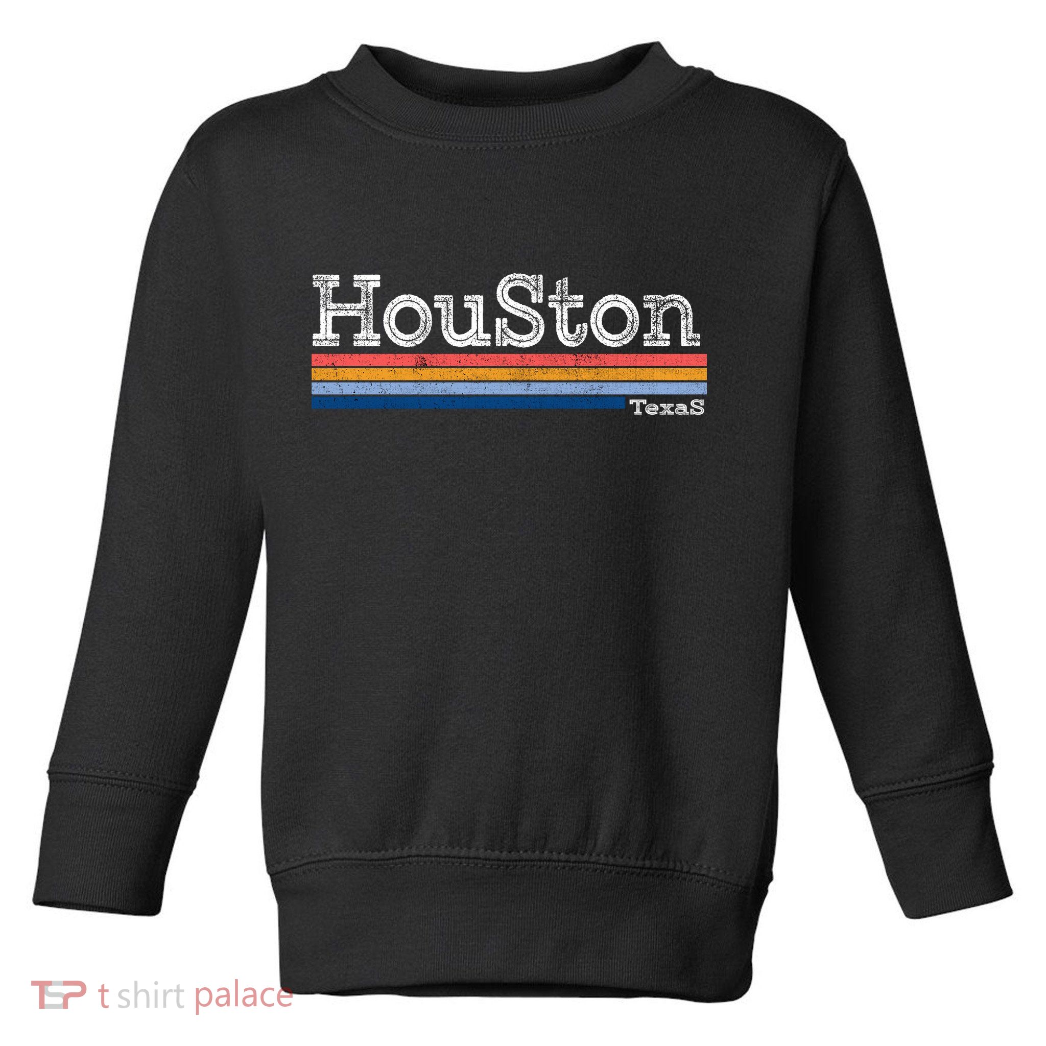 Retro Vintage 80s Style Houston Texas Logo Toddler Sweatshirt