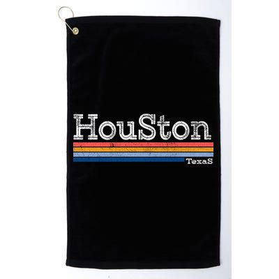 Retro Vintage 80s Style Houston Texas Logo Golf Towel