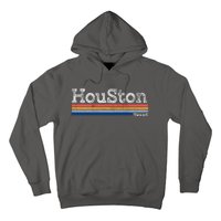 Retro Vintage 80s Style Houston Texas Logo Hoodie