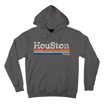 Retro Vintage 80s Style Houston Texas Logo Hoodie