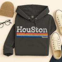 Retro Vintage 80s Style Houston Texas Logo Hoodie