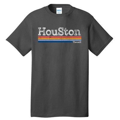 Retro Vintage 80s Style Houston Texas Logo Tall T-Shirt