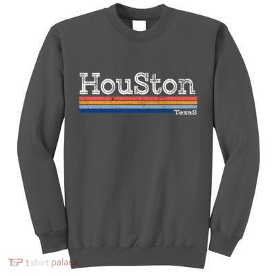Retro Vintage 80s Style Houston Texas Logo Tall Sweatshirt