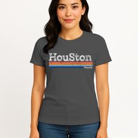Retro Vintage 80s Style Houston Texas Logo Womens T-Shirt