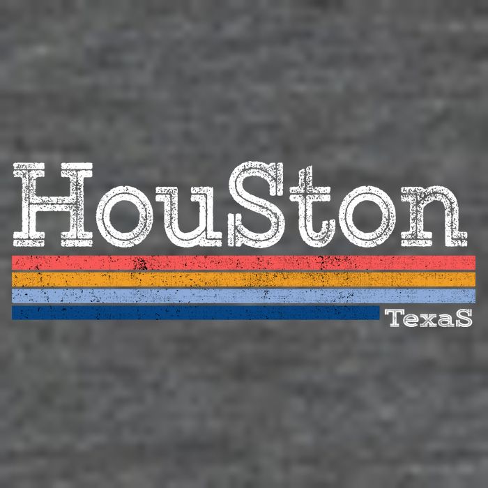 Retro Vintage 80s Style Houston Texas Logo Womens T-Shirt