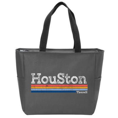 Retro Vintage 80s Style Houston Texas Logo Zip Tote Bag