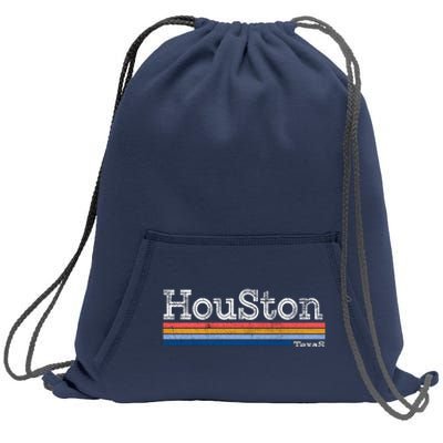 Retro Vintage 80s Style Houston Texas Logo Sweatshirt Cinch Pack Bag