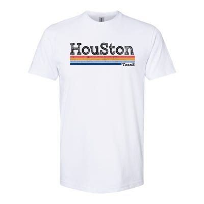 Retro Vintage 80s Style Houston Texas Logo Softstyle® CVC T-Shirt