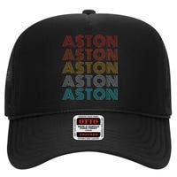 Retro Vintage Aston High Crown Mesh Back Trucker Hat