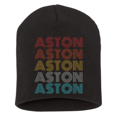 Retro Vintage Aston Short Acrylic Beanie