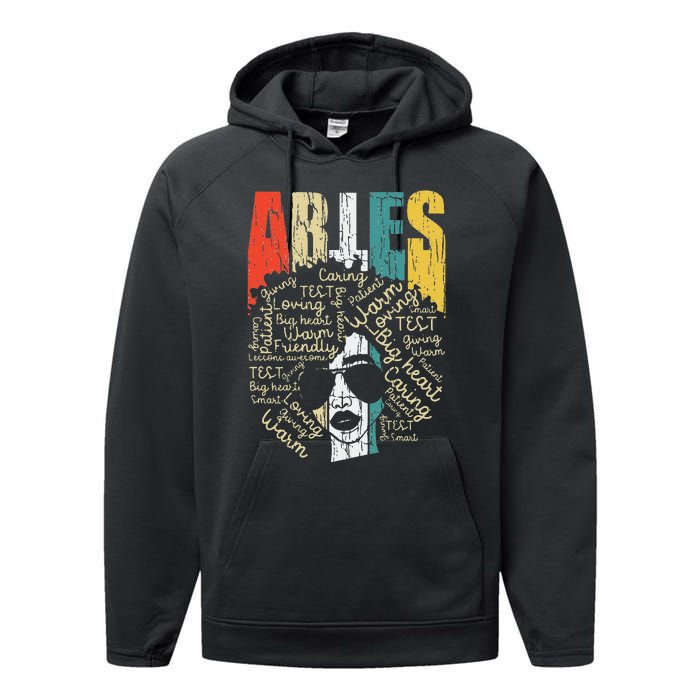 Retro Vintage Aries Birthday Costume African American Performance Fleece Hoodie