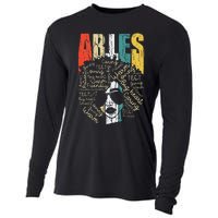 Retro Vintage Aries Birthday Costume African American Cooling Performance Long Sleeve Crew