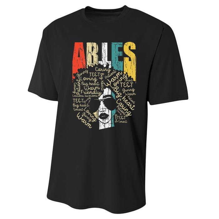 Retro Vintage Aries Birthday Costume African American Performance Sprint T-Shirt