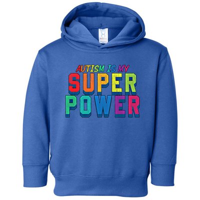 Retro Vintage Autism Is My Super Power Autistic Gift Toddler Hoodie