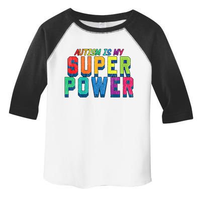 Retro Vintage Autism Is My Super Power Autistic Gift Toddler Fine Jersey T-Shirt