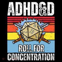 Retro Vintage Adhd&D Roll For Concentration Tall T-Shirt