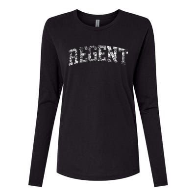 Regent Vintage Arch Logo University Sports Style Womens Cotton Relaxed Long Sleeve T-Shirt