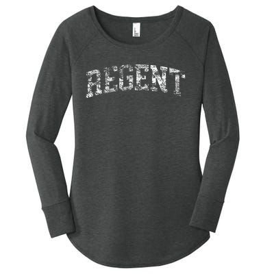 Regent Vintage Arch Logo University Sports Style Women's Perfect Tri Tunic Long Sleeve Shirt