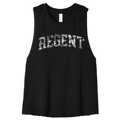 Regent Vintage Arch Logo University Sports Style Women's Racerback Cropped Tank