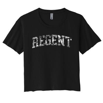 Regent Vintage Arch Logo University Sports Style Women's Crop Top Tee