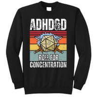 Retro Vintage Adhd&D Roll For Concentration Sweatshirt