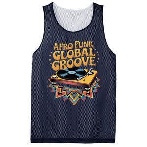 Retro Vinyl Afro Soul Music Groove Funky 70s Mesh Reversible Basketball Jersey Tank