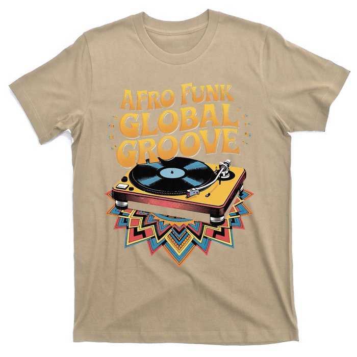 Retro Vinyl Afro Soul Music Groove Funky 70s T-Shirt