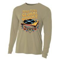 Retro Vinyl Afro Soul Music Groove Funky 70s Cooling Performance Long Sleeve Crew