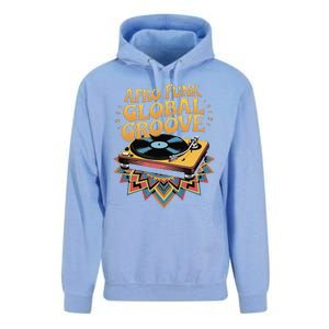 Retro Vinyl Afro Soul Music Groove Funky 70s Unisex Surf Hoodie