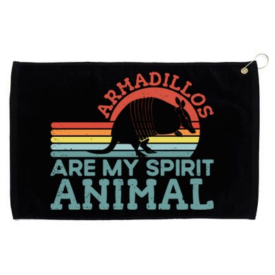 Retro Vintage Armadillo Owner Wildlife Animals Armadillos Gift Grommeted Golf Towel