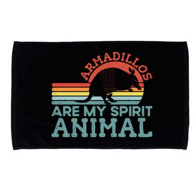 Retro Vintage Armadillo Owner Wildlife Animals Armadillos Gift Microfiber Hand Towel