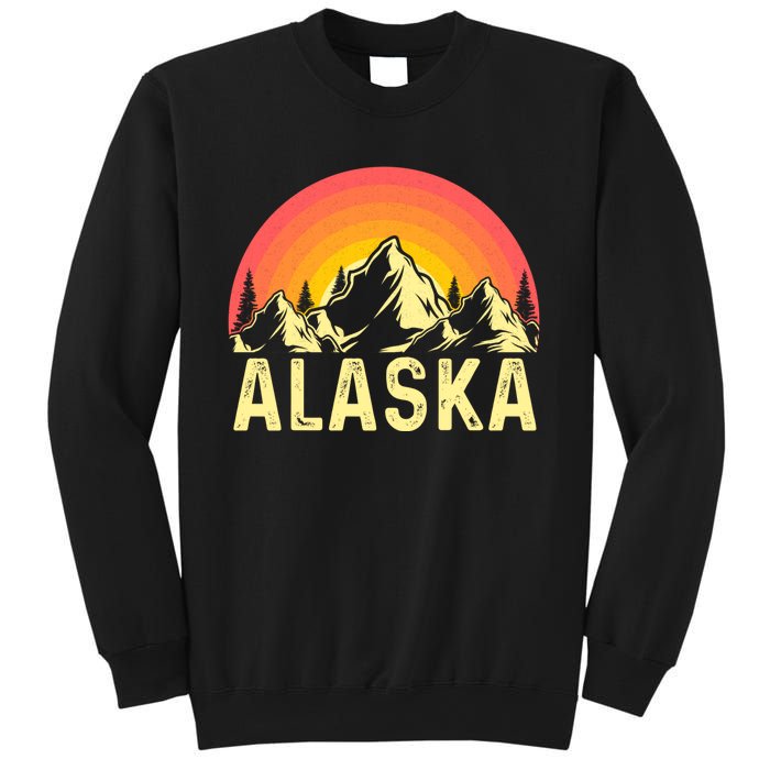 Retro Vintage Alaska Mountain & Sun Sweatshirt