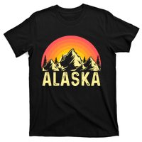 Retro Vintage Alaska Mountain & Sun T-Shirt