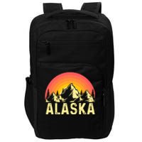 Retro Vintage Alaska Mountain & Sun Impact Tech Backpack