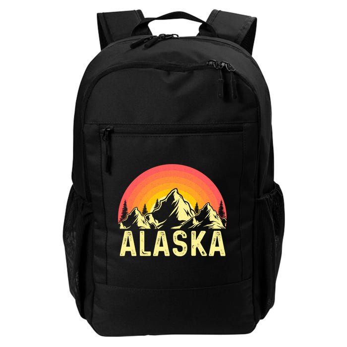 Retro Vintage Alaska Mountain & Sun Backpack